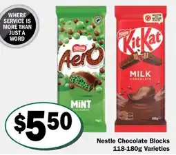 Friendly Grocer Nestle Chocolate Blocks Varieties offer