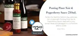 IGA Ponting Pinot Noir & Pepperberry Sauce offer