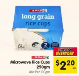 Spar Spar long grain rice cups offer