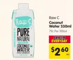 Spar Raw C Coconut Water offer