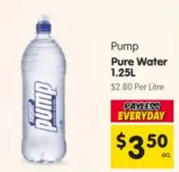 Spar Pump Pure Water offer