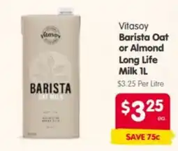 Spar Vitasoy Barista Oat Milk offer