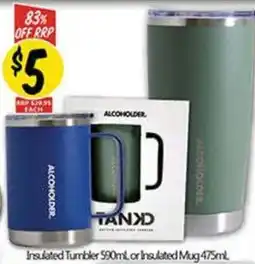 NQR Insulated Tumbler or Insulated Mug offer