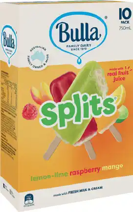 Bulla Ice Cream Sticks or Chupa Chups Ice Cream Mini Sticks 10 Pack Selected Varieties
