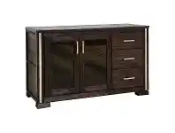 LivingStyles Seaburt Mountain Ash Timber 2 Door 3 Drawer Buffet Table, 151cm offer