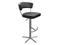 LivingStyles Reno PU Leather Gas Lift Bar Stool, Black offer