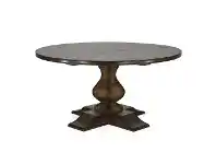 LivingStyles Vauroux Mango Wood Round Pedestal Dining Table, 152cm offer