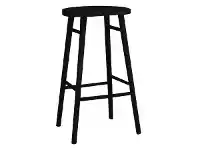 LivingStyles Usher Timber Counter Stool, Black offer