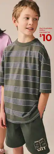 Target Boy's Australian Cotton oversized tee offer