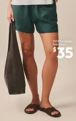 Target 100% European linen short offer