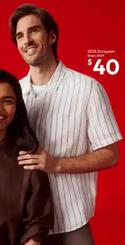 Target 100% European linen shirt offer