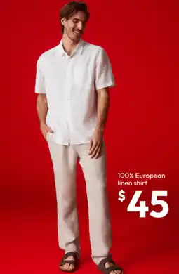 Target 100% European linen shirt offer