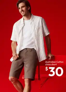 Target Australian Cotton chino short offer