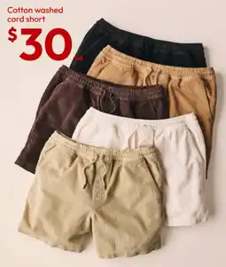 Target Cotton washed cord short offer