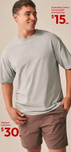 Target Australian Cotton heavyweight oversized tee offer