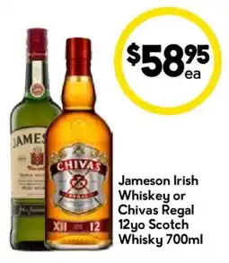 Drakes Jameson Irish Whiskey or Chivas Regal 12yo Scotch Whisky offer