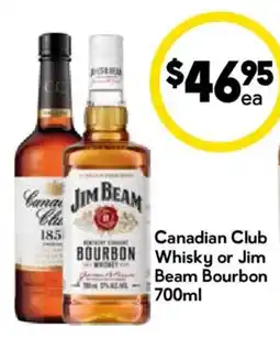 Drakes Canadian Club Whisky or Jim Beam Bourbon offer