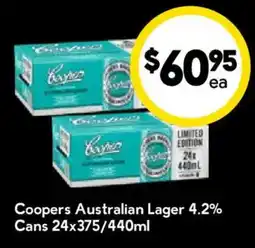 Drakes Coopers Australian Lager offer