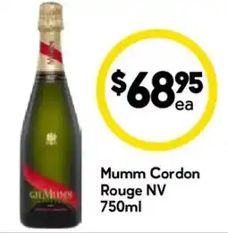 Drakes Mumm Cordon Rouge NV offer