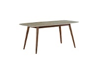 LivingStyles Zachary Marble & Timber Dining Table, 160cm offer