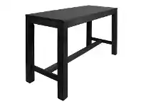 Chunk Commercial Grade Rubberwood Bar Table, 180cm, Black