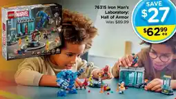 Toyworld LEGO MARVEL 76315 Iron Man's Laboratory: Hall of Armor offer
