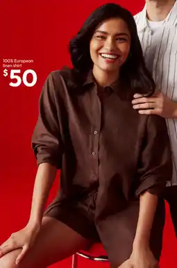 Target 100% European linen shirt offer