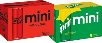 IGA Coca-Cola, Sprite or Fanta Mini 8x250mL Selected Varieties offer