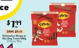 Drakes Schmackos Strapz or Stix Dog Treats offer