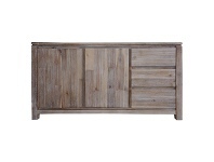 LivingStyles Altona Acacia Timber 2 Door 3 Drawer Buffet Table, 155cm offer