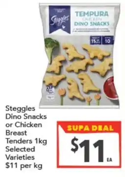 Supa Valu Steggles Dino Snacks offer
