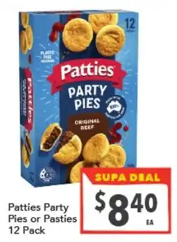 Supa Valu Patties Party Pies offer
