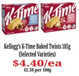 Farmer Jack's Kellogg's K-Time Baked Twists offer