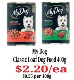 Farmer Jack's My Dog Classic Loaf Dog Food offer