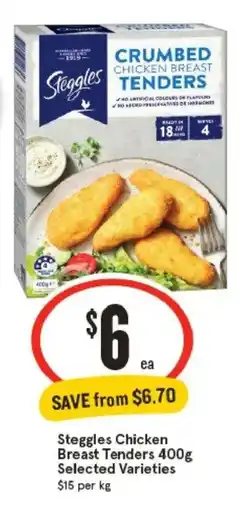 IGA Steggles Chicken Breast Tenders offer