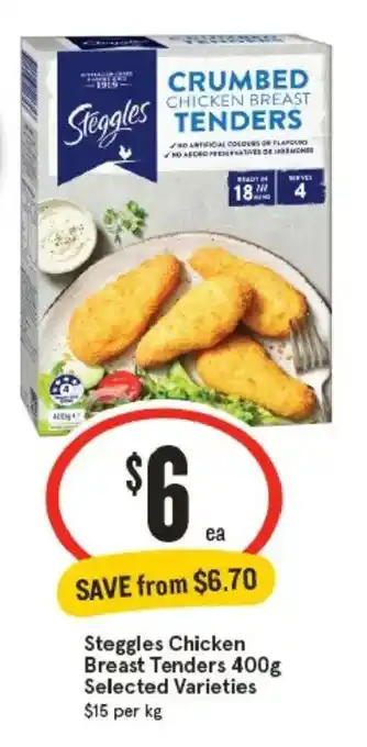 IGA Steggles Chicken Breast Tenders offer