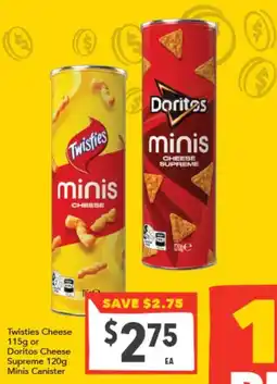 Supa Valu Twisties Cheese Minis offer