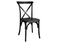 LivingStyles Sherwood Maple Timber Cross Back Dining Chair, Timber Seat, Black offer