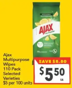 Supa Valu Ajax Multipurpose Wipes offer