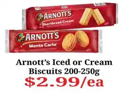 Farmer Jack's Arnott's Iced or Cream Biscuits offer