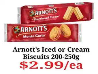 Farmer Jack's Arnott's Iced or Cream Biscuits offer