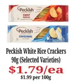 Farmer Jack's Peckish White Rice Crackers offer