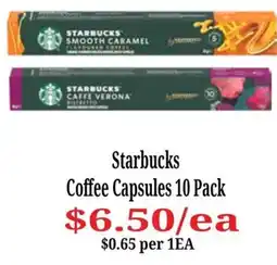 Farmer Jack's Starbucks Coffee Capsules offer
