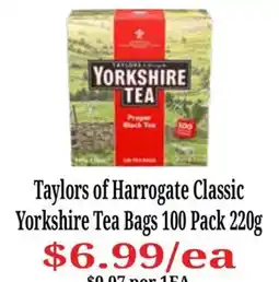Farmer Jack's Taylors of Harrogate Classic Yorkshire Tea Bags offer