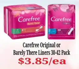 Farmer Jack's Carefree Original or Barely There Liners offer