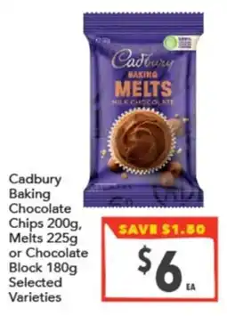Supa Valu Cadbury Baking Chocolate offer