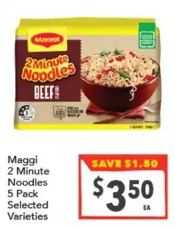 Supa Valu Maggi 2 Minute Noodles Selected Varieties offer
