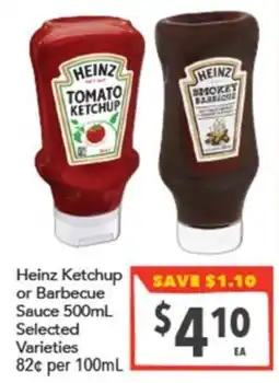 Supa Valu Heinz Ketchup or Barbecue Sauce offer