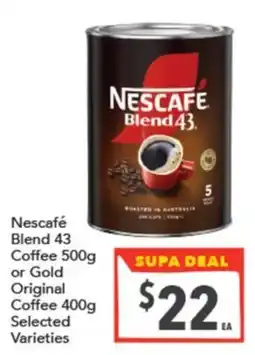 Supa Valu Nescafe Blend 43 Coffee offer