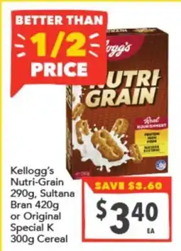 Supa Valu Kellogg's Nutri-Grain Cereal offer